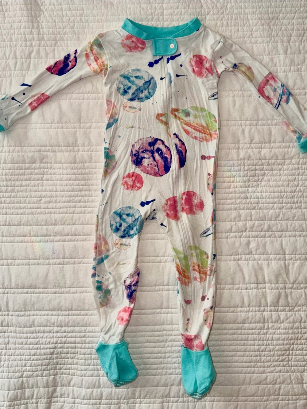 Burt’s Bees Baby Space Planet Footed Pajamas – 18M